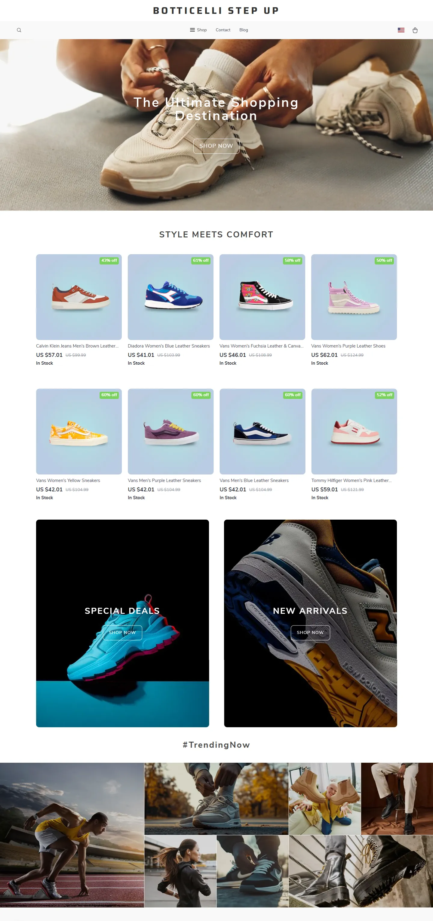Store – desktop view