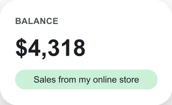 Balance: $24,318 from your online store