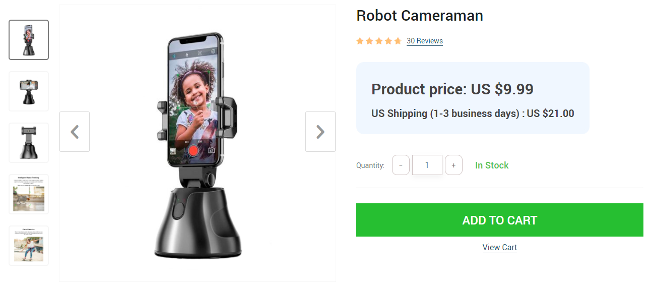 This robot cameraman is an example of an innovative product for which you charge a good price