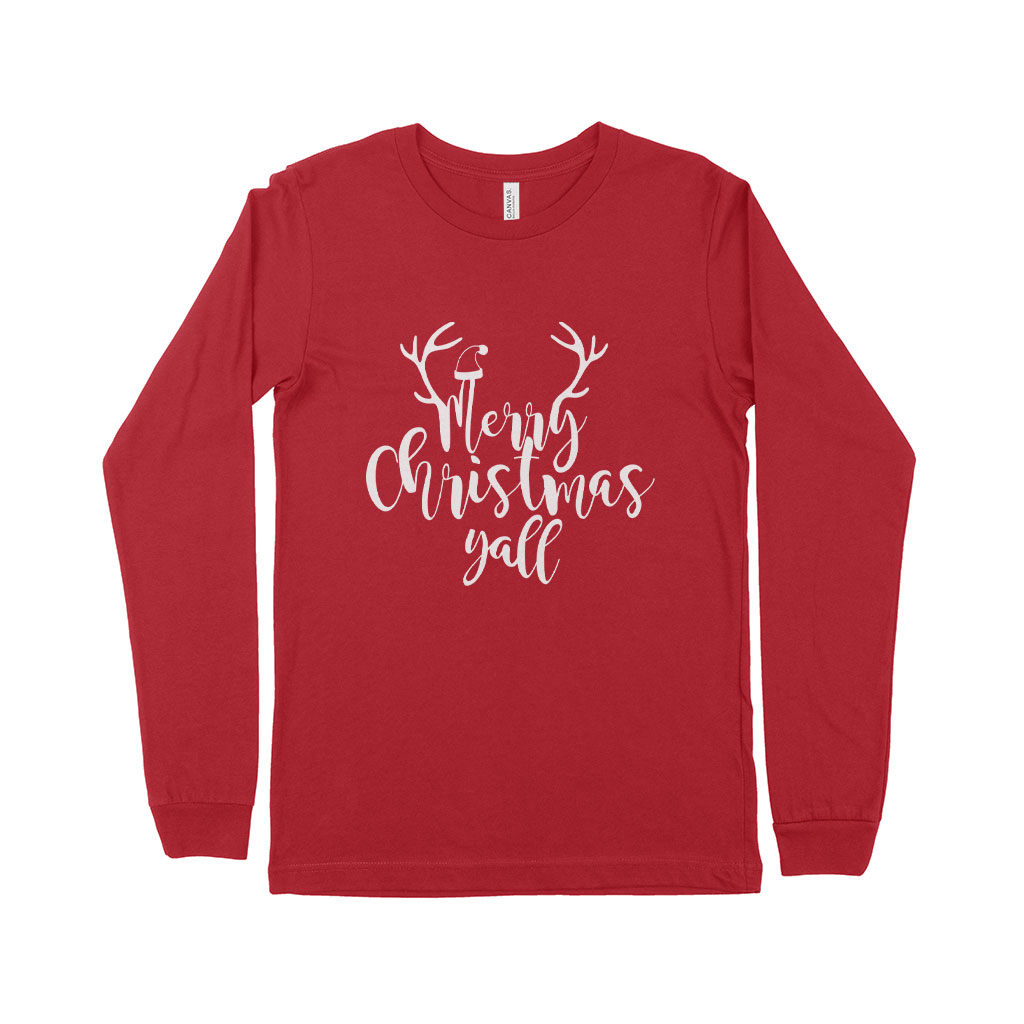 Christmas Outfit: “Merry Christmas Y’all” Unisex Jersey Long-Sleeve T-Shirt