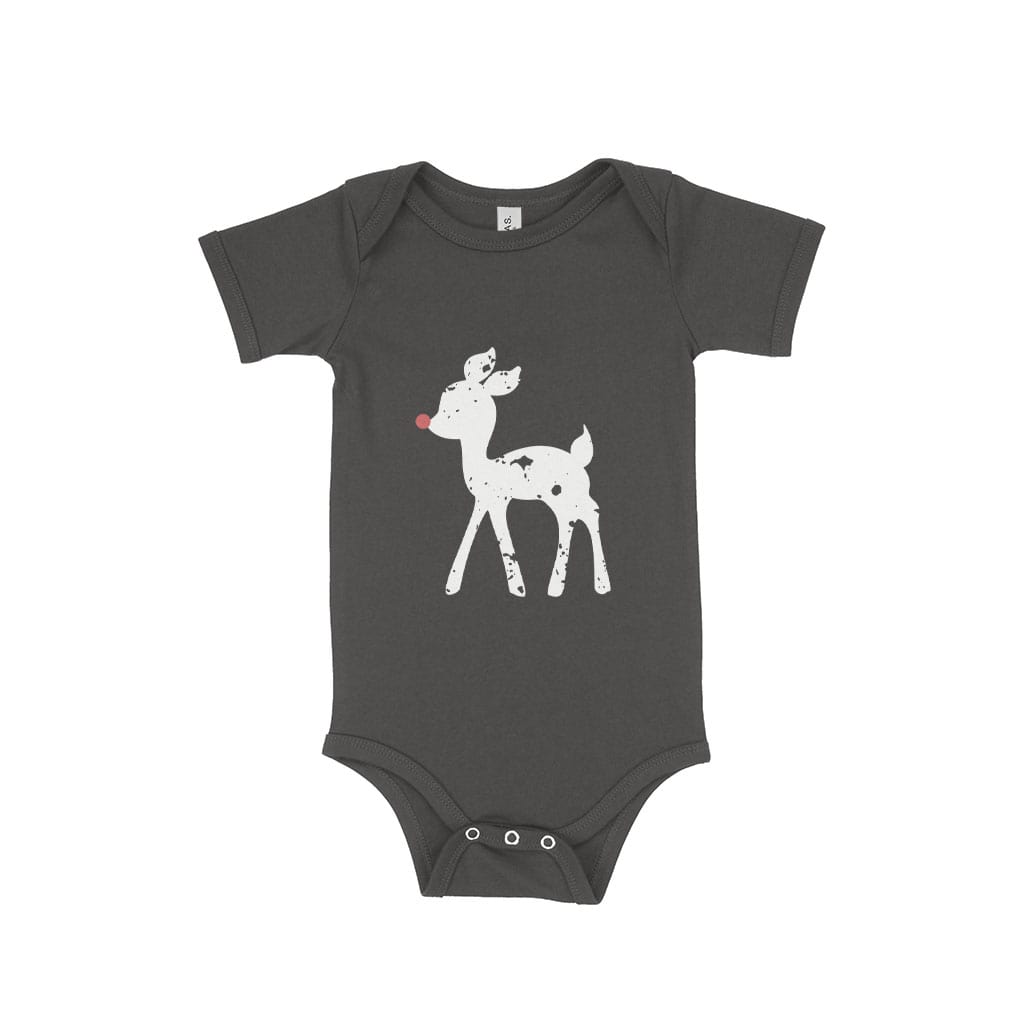 Christmas Outfit: Unisex Reindeer Baby Jersey One-Piece