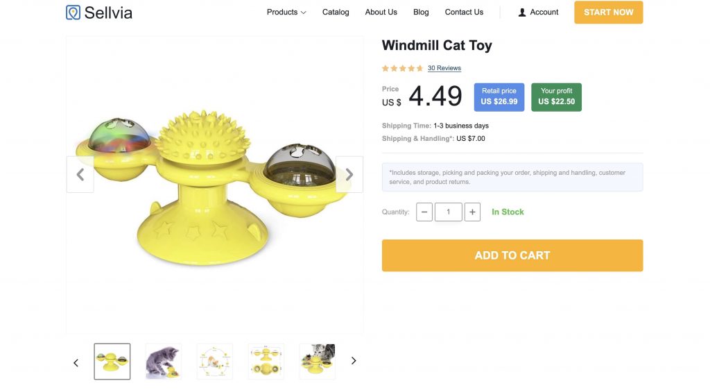 a picture showing the hottest product on the market right now - it's a windmill cat toy