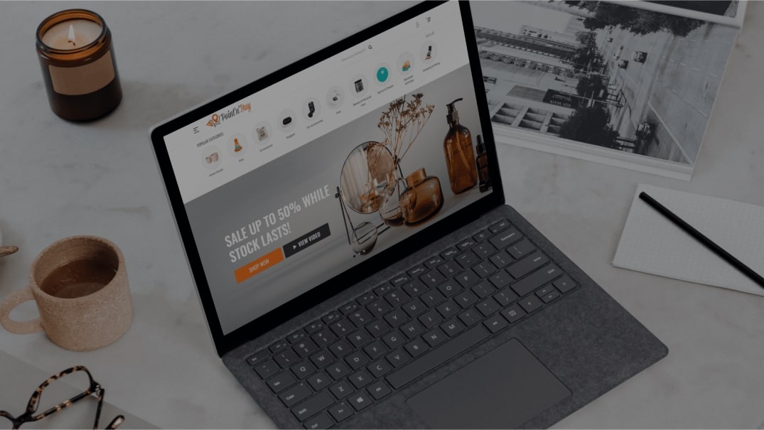 An example of a turnkey ecommerce store from Sellvia