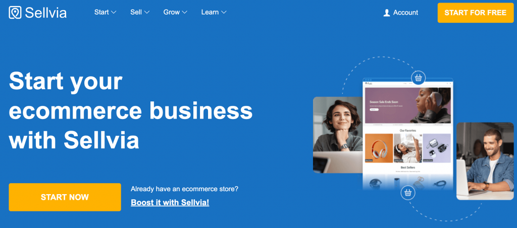 image showing how you can start an ecommerce business with sellvia