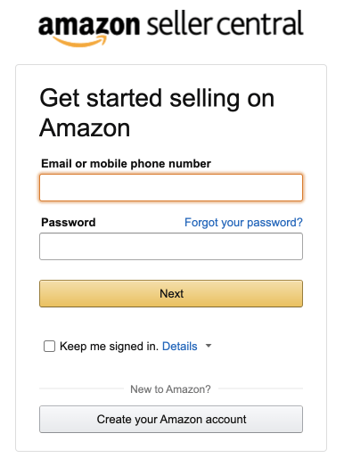 a picture showing how to get started selling on amazon