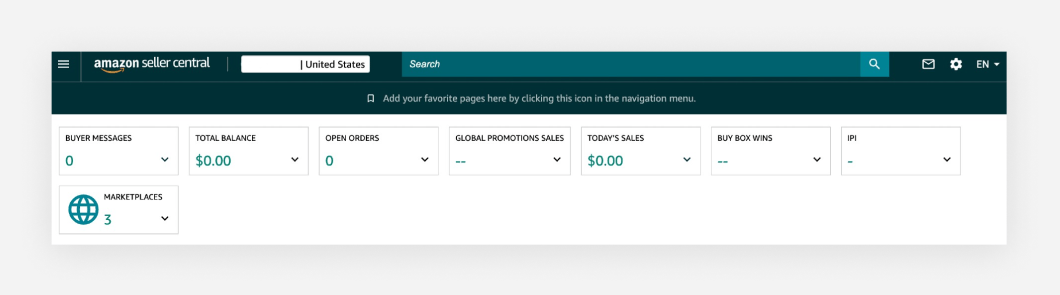 a picture showing amazon seller central dashboard