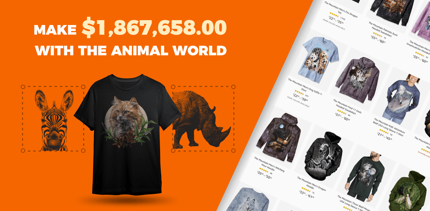 Things To Sell Online To Make Money: The Story Of Earning $1,8M+ On Animal World Shirts
