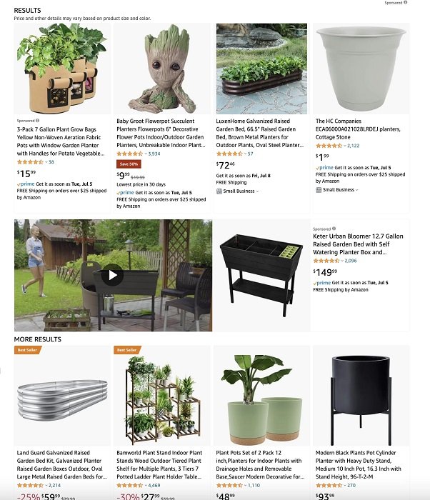 a picture showing gardening gear as top niches on Amazon