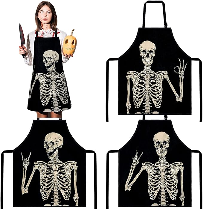 a picture introducing halloween apron to sell online for profit