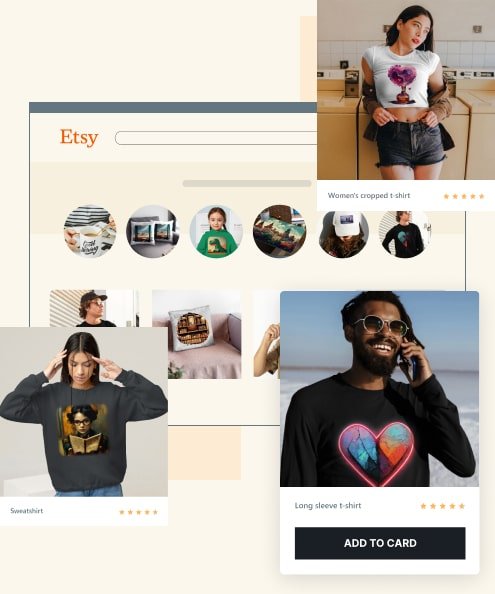 a picture showing how to sell products on Etsy and Pinterest with zero effort