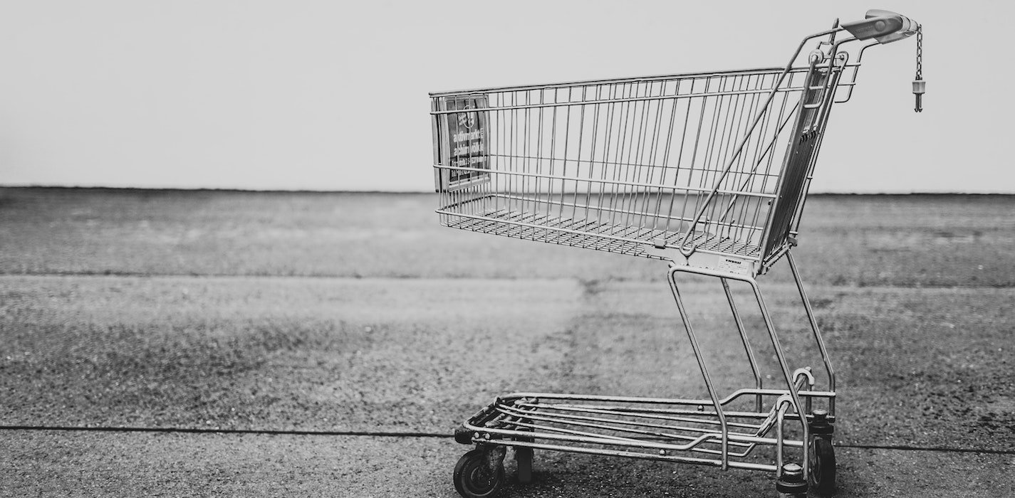 a picture showing an empty cart meaning it's crucial to reach customers that left your store empty-handed