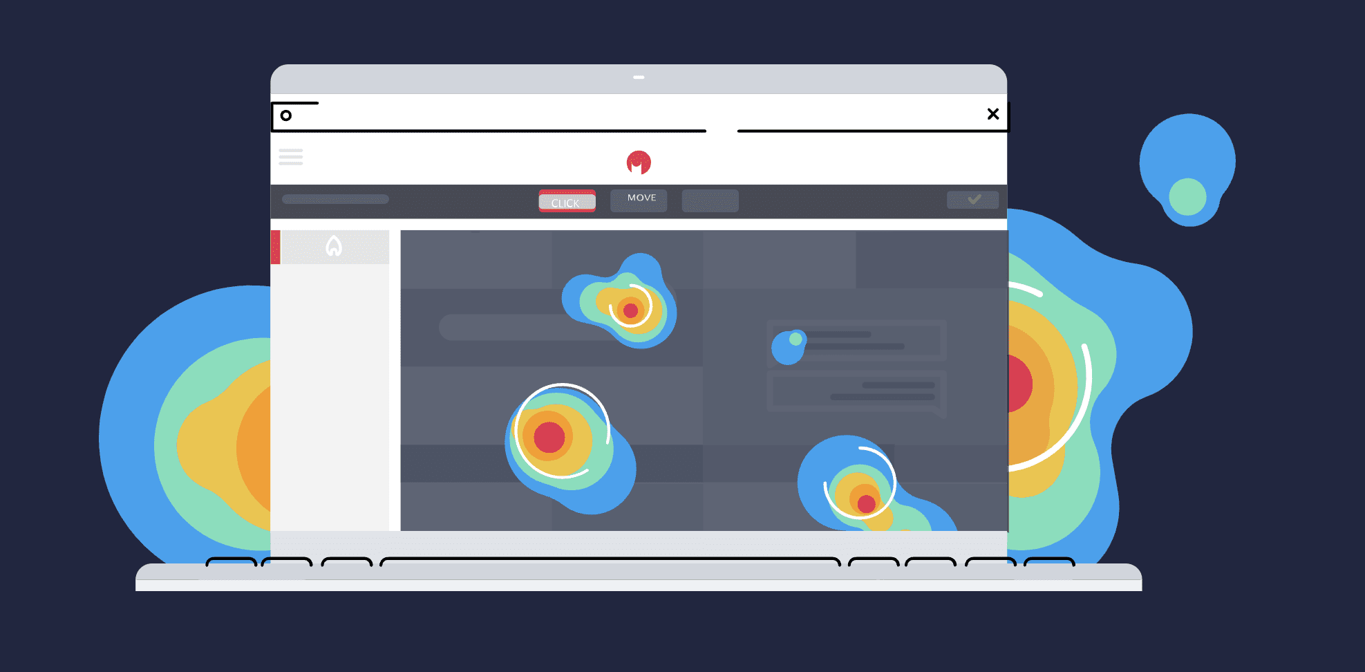 a picture showing how to use heatmaps to improve your website's conversion rate