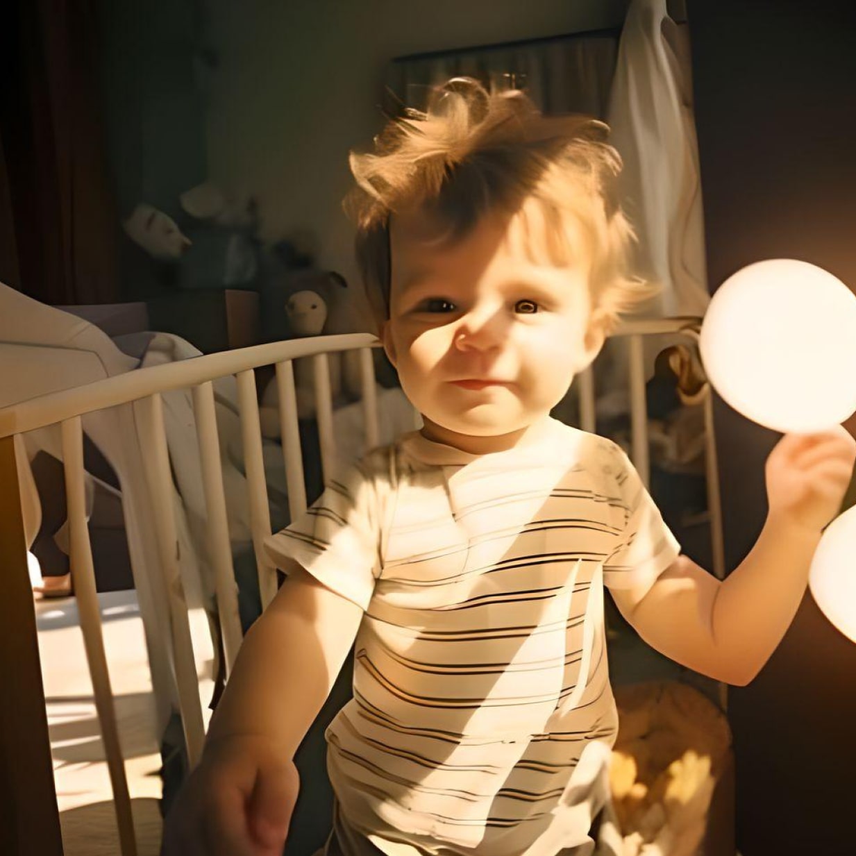 a picture showing a 9 month old kid making money for college