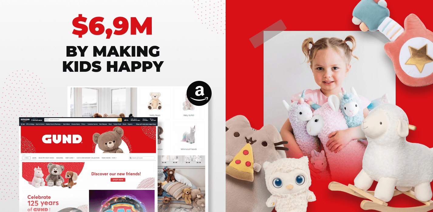 Earn $7M By Making Kids All Over The World Happy: Gund's Example [Amazon Case Study]