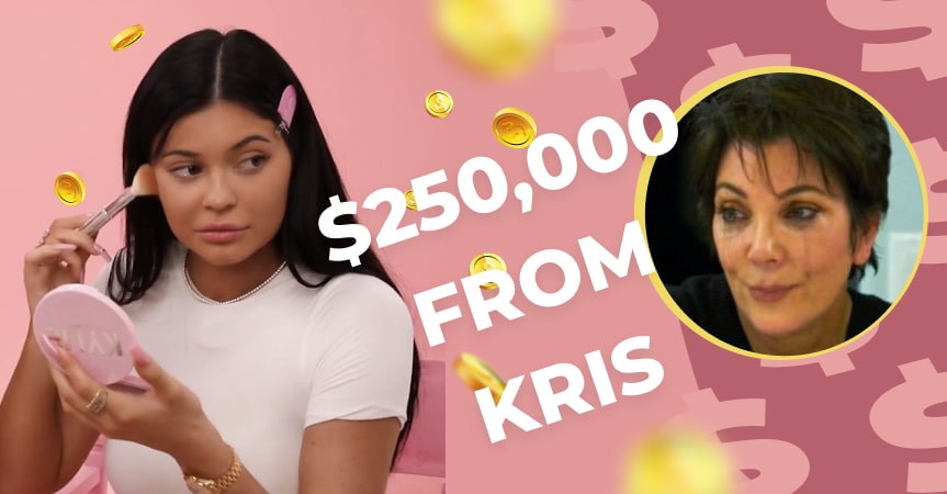 Photo Kylie Jenner $250000 investment from Kris