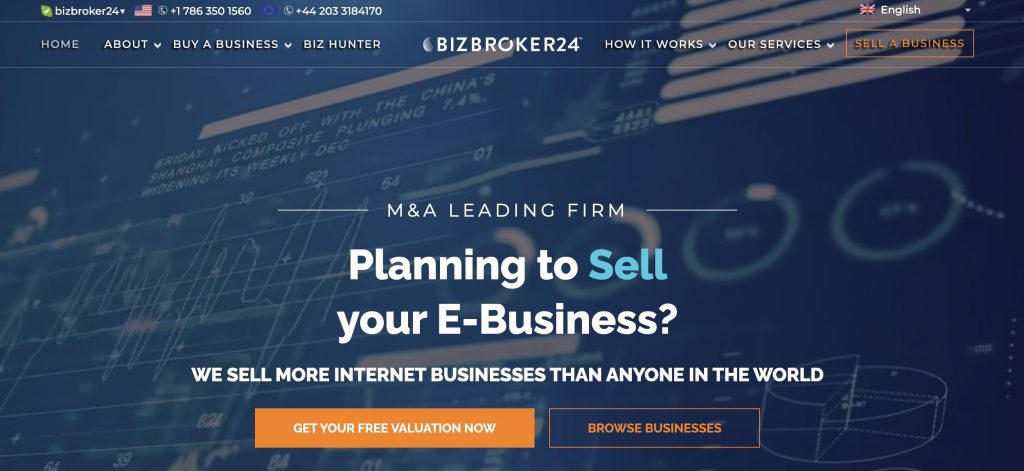 a picture showing bizbroker24 with dropshipping businesses for sale