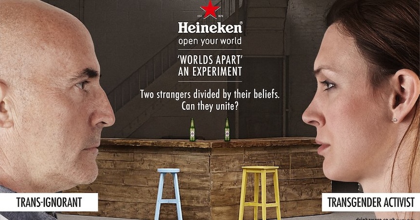 a picture showing a stunning ad campaign of heineken