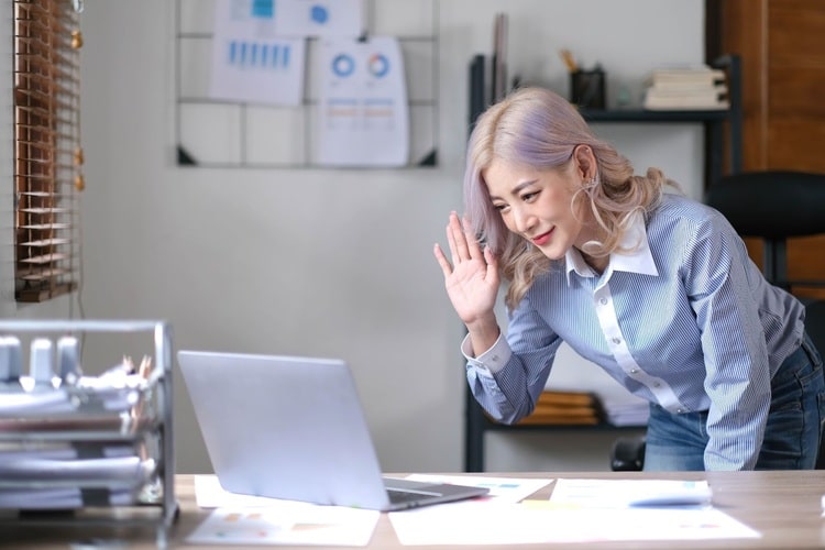 Photo of a woman working in customer support