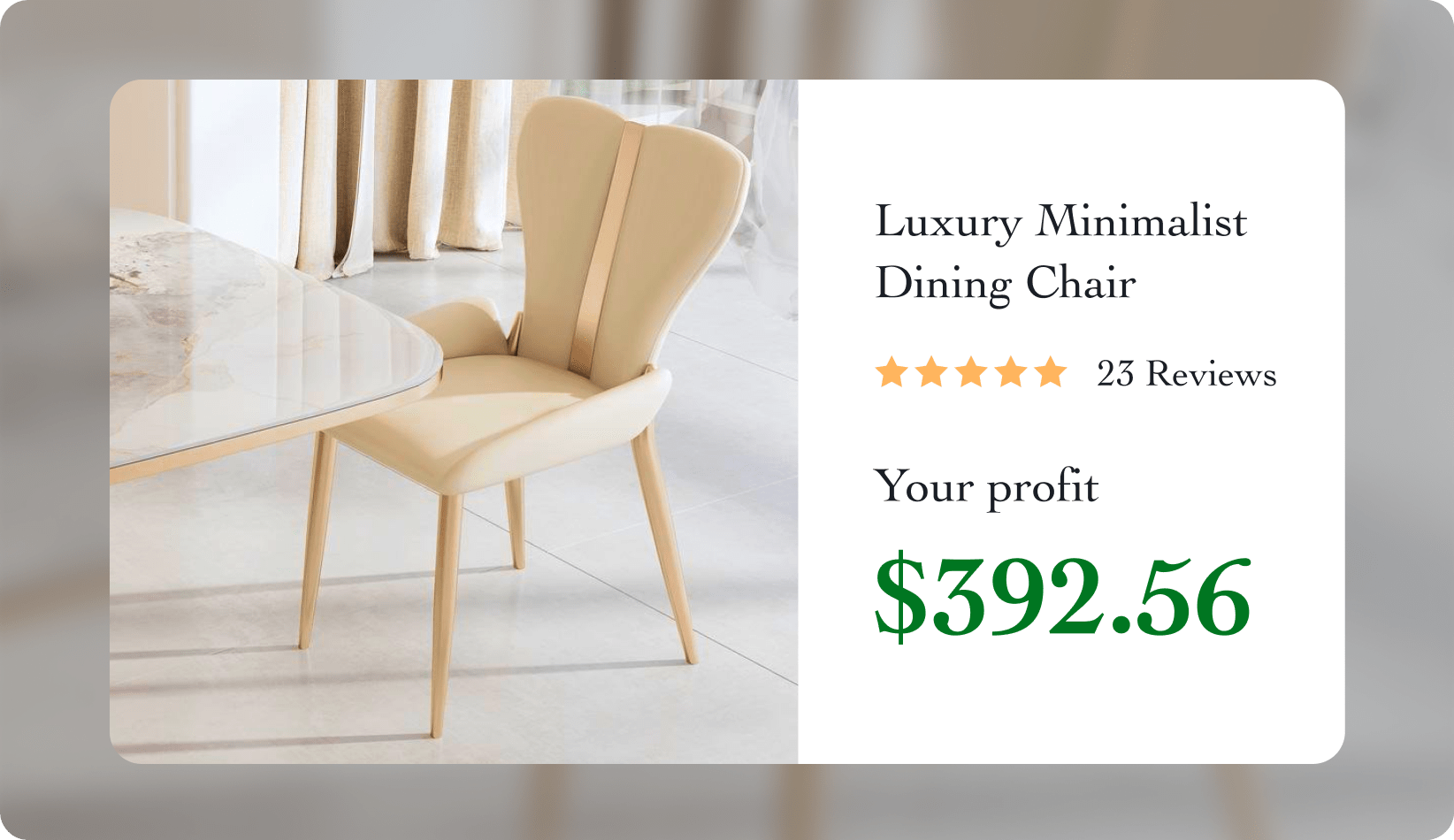 product picture luxury minimalist dining chair