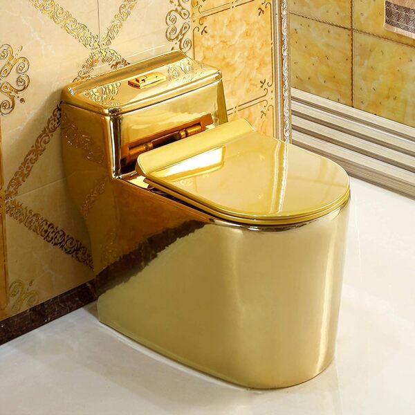 photo gold toilet