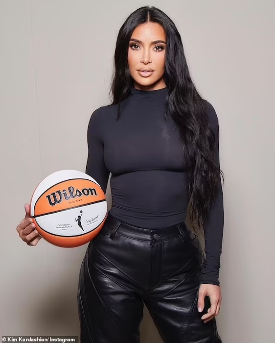a picture showing Kim and her partnership with NBA
