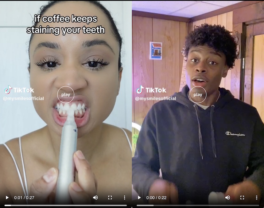 a picture showing how mysmile launched video ads on tiktok