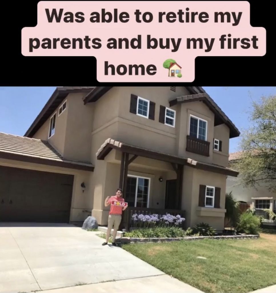 a picture showing that ecommerce brought Lara a new home and got her parents retired