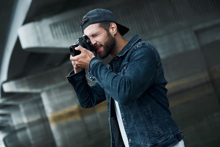 Picture of a man taking photos