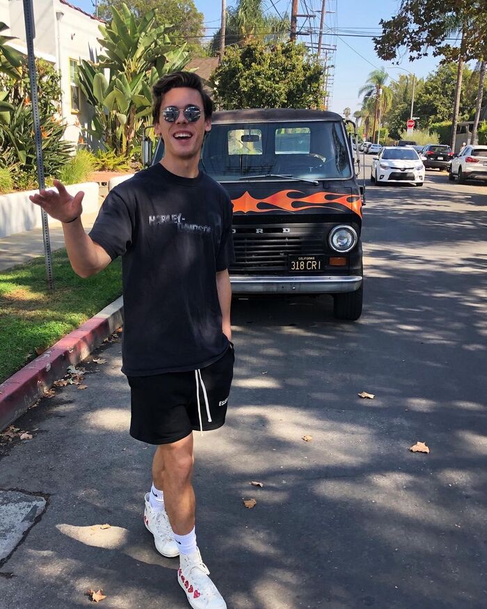 photo of Austin with a car