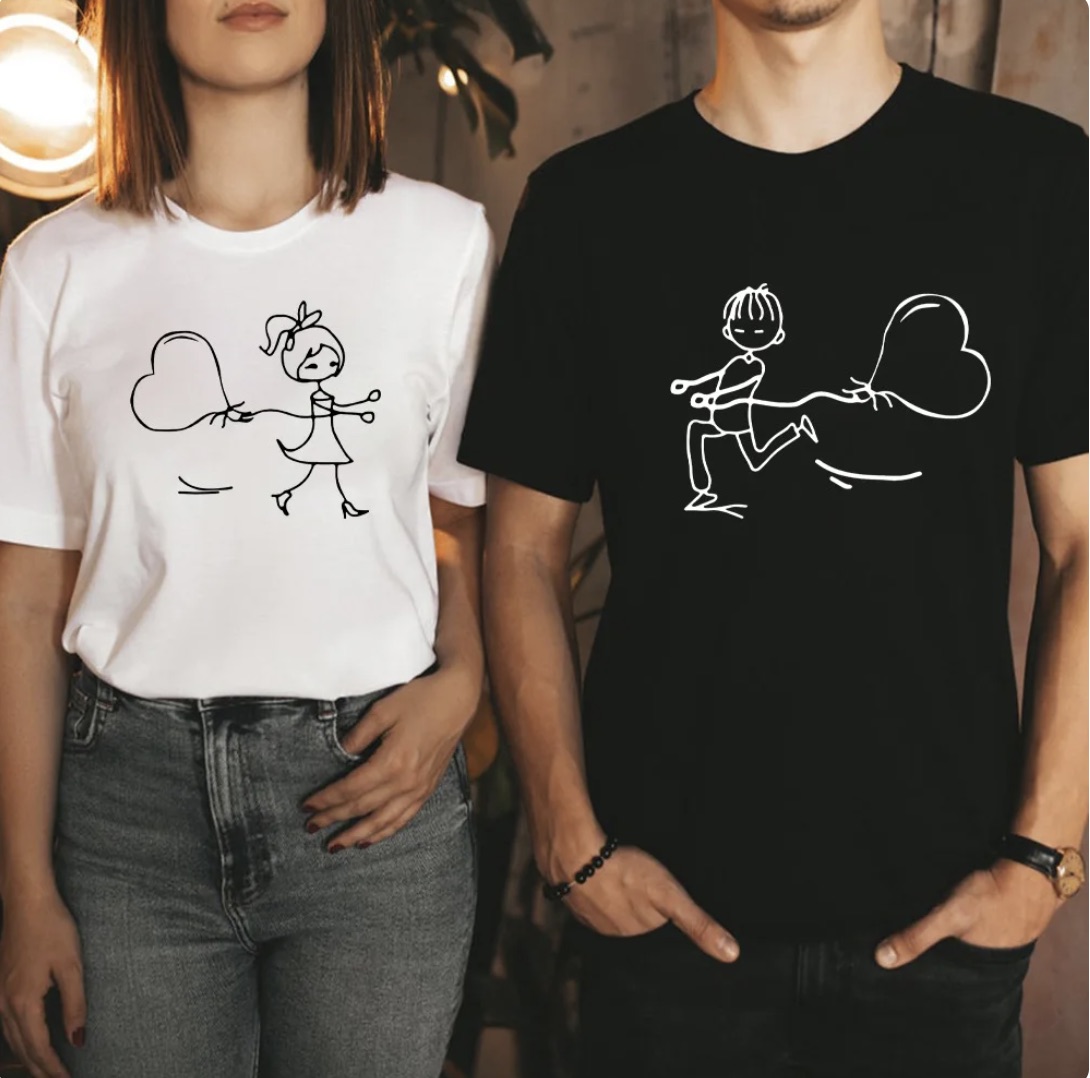 t-shirts for couples to sell in February
