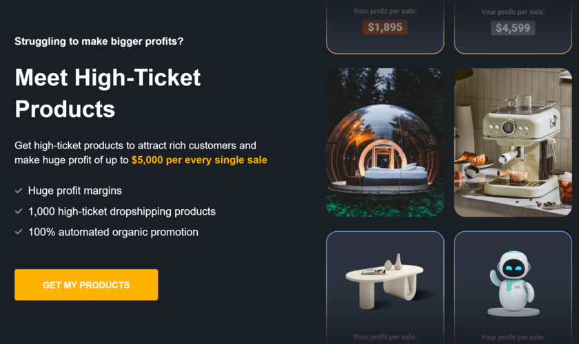 screenshot picture high ticket products sellvia banner