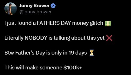 screenshot jonny brower twitter