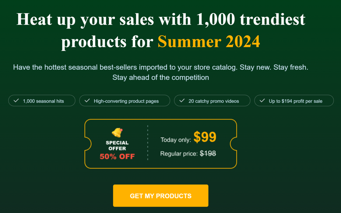 sellvia screenshot banner summer season best-sellers