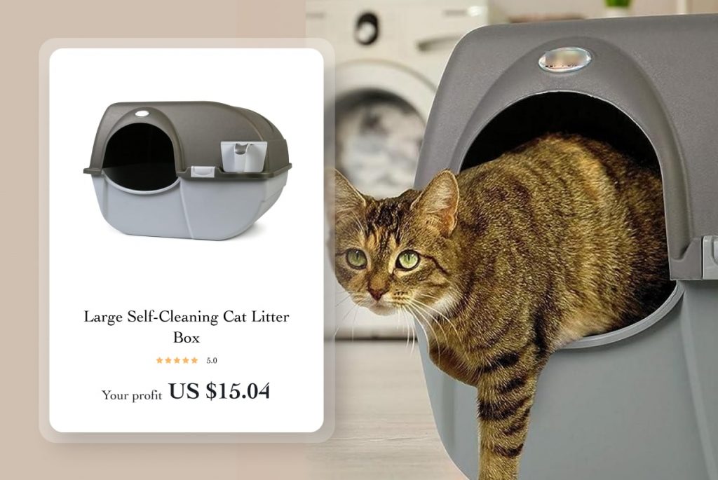 large self-cleaning litter box
