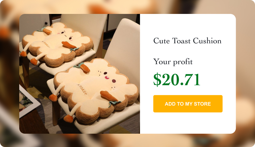 Cute Toast Cushion