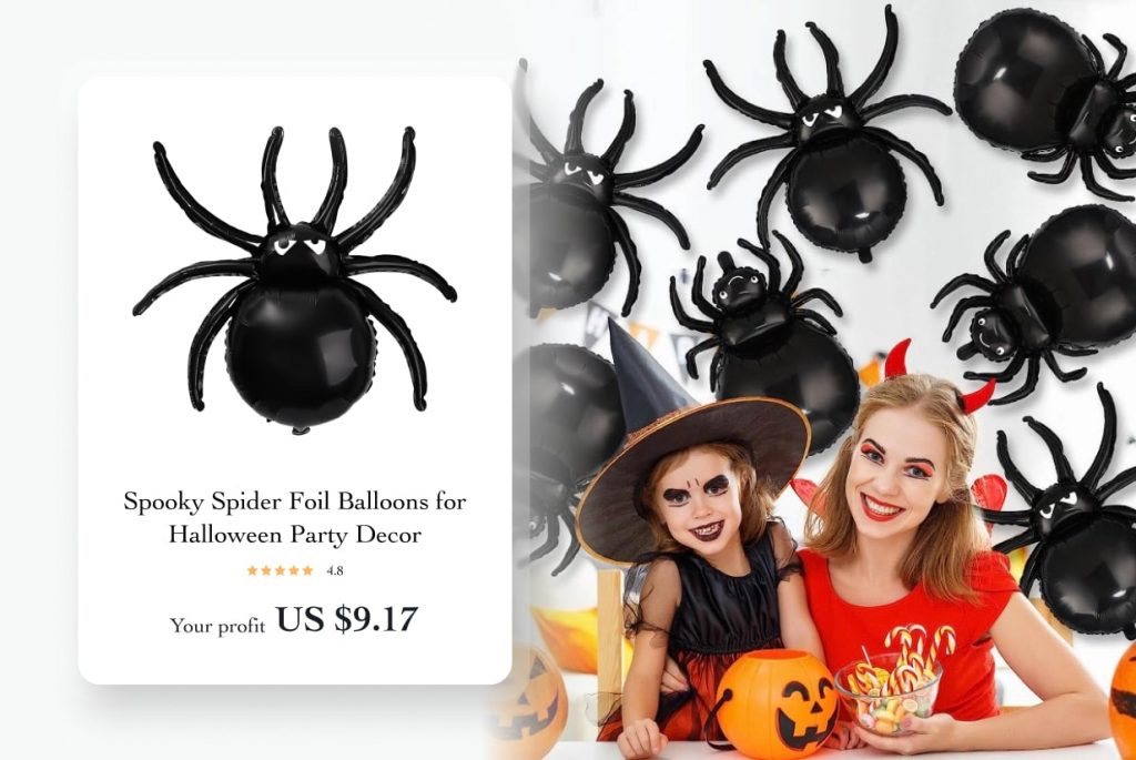 Spooky Spider Foil Balloons for Halloween Party Decor halloween business