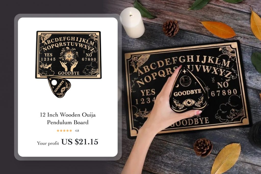 12 Inch Wooden Ouija Pendulum Board halloween business