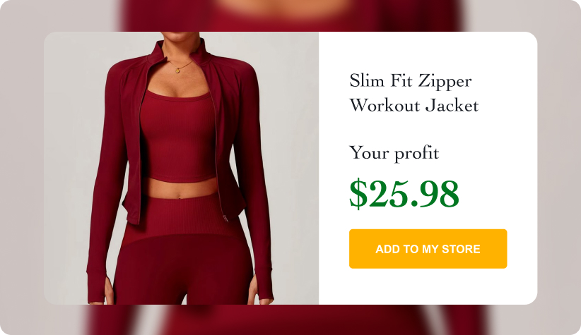 Slim Fit Zipper Workout Jacket