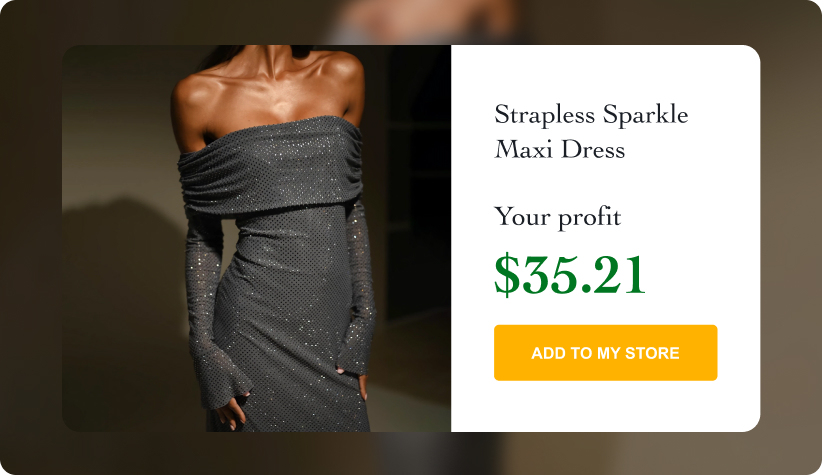 Strapless Sparkle Maxi Dress