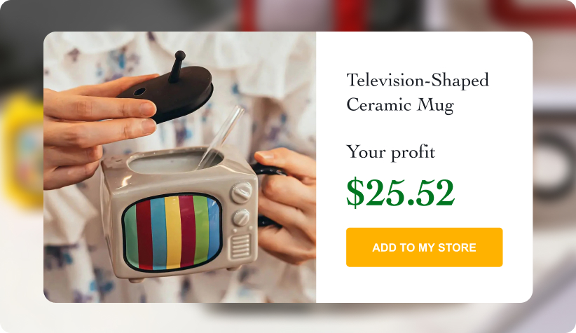 Television-Shaped Ceramic Mug