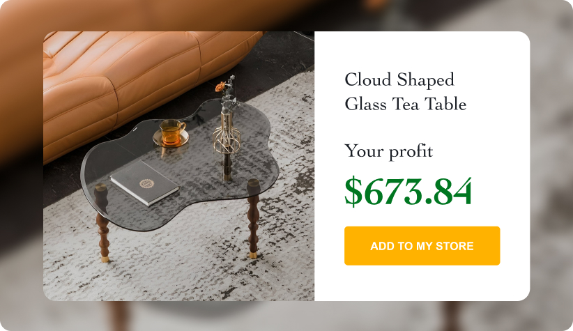 Cloud Shaped Glass Tea Table