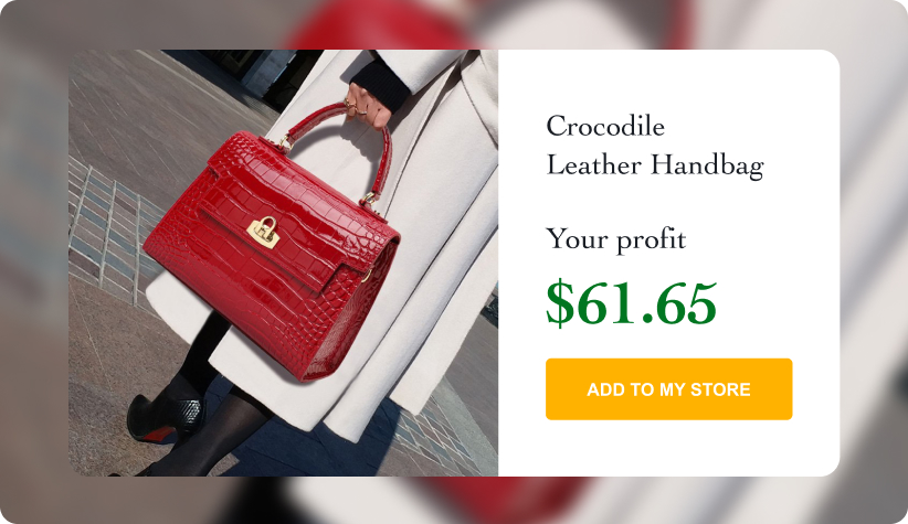 Crocodile Leather Handbag 