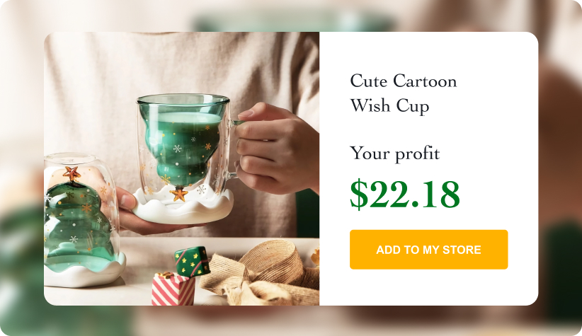 Cute Christmas Cartoon Wish Cup