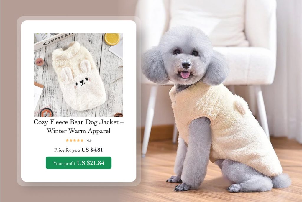 Cozy Fleece Bear Dog Jacket