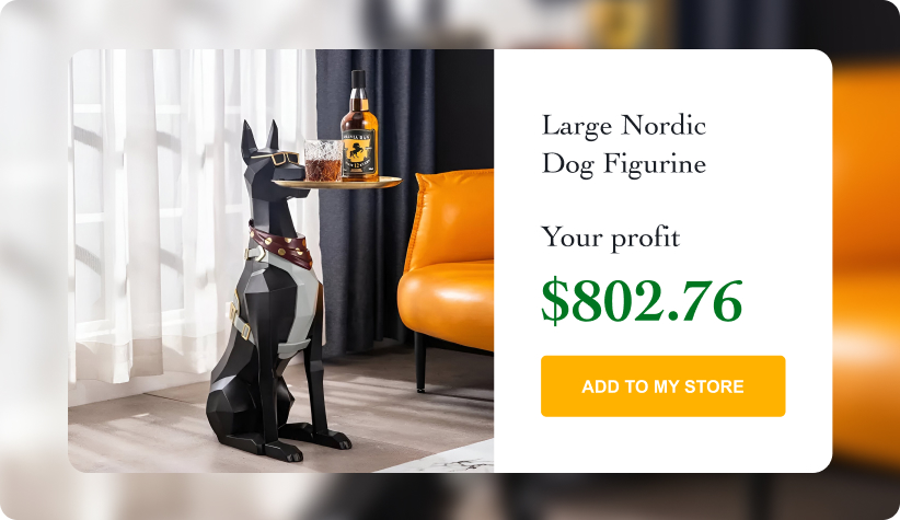 Large Nordic Dog Figurine