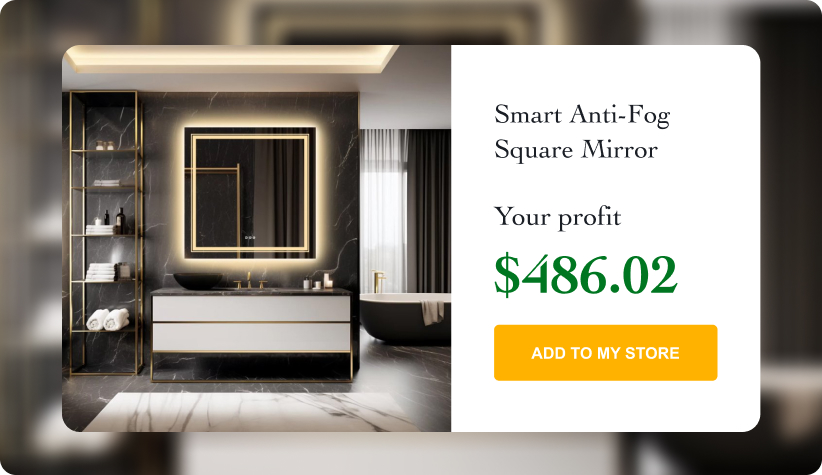 Smart Anti-Fog Square Mirror