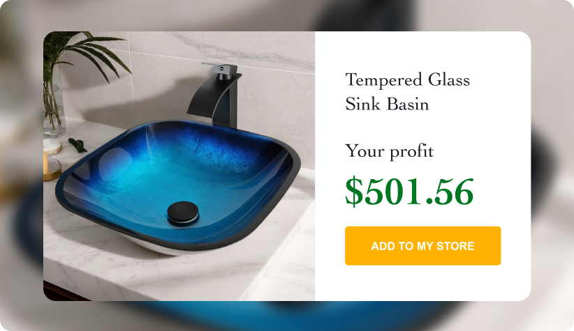 Tempered Glass Sink Basin 