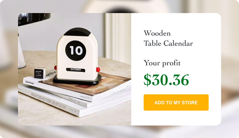 Wooden Table Calendar