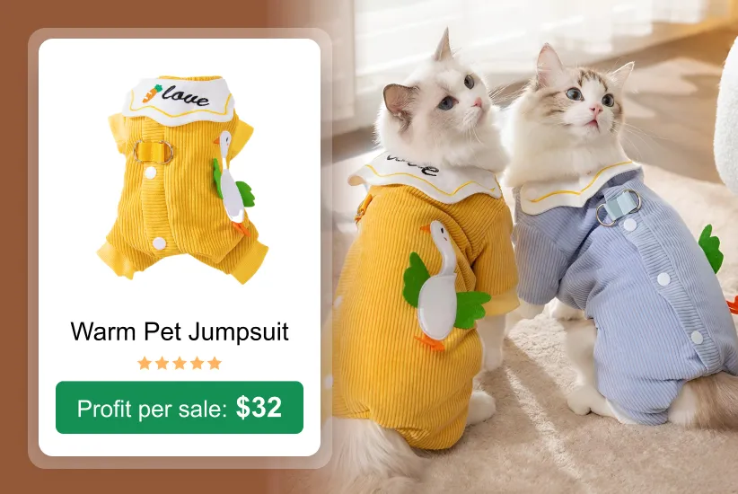 warm pet jumpsuit