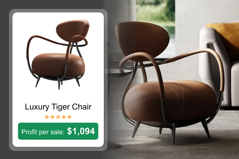 luxury tiger chair